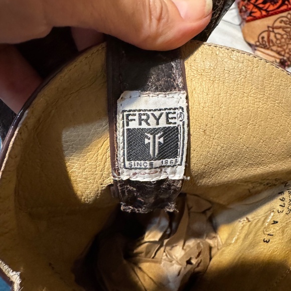 Frye distressed boots with nailhead design - Picture 5 of 6